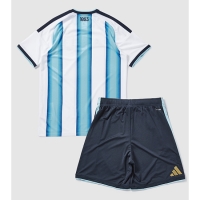 Dres Argentína Domáci pre deti MS 2026 Krátky Rukáv (+ trenírky)